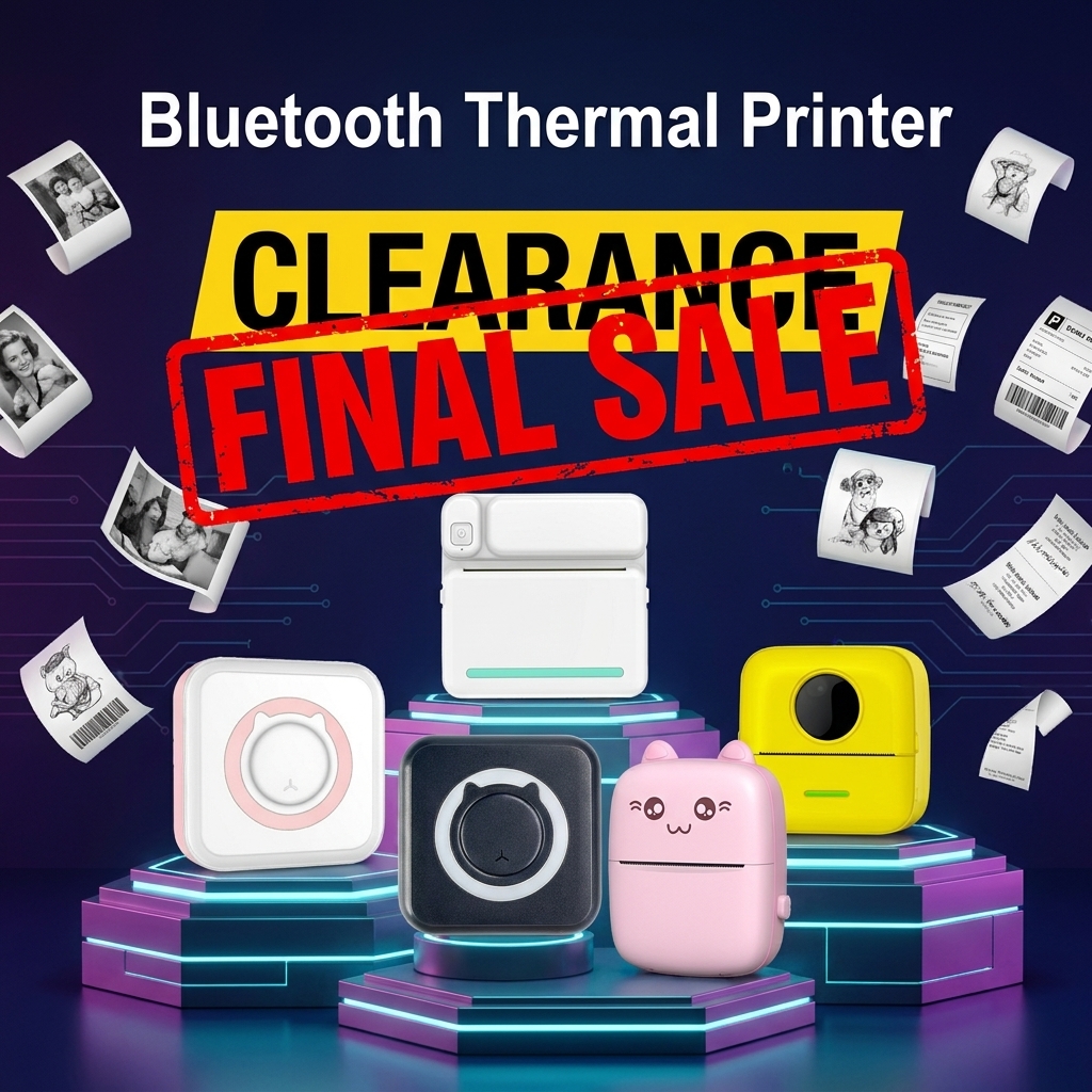 Commercial Book Printing Machines - Kids Mini Printer Inkless Bluetooth Wireless