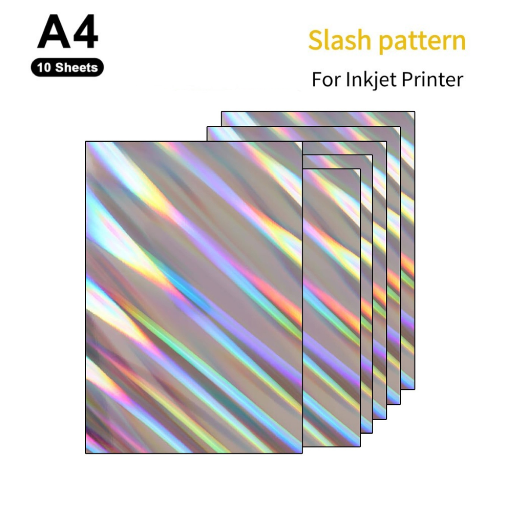 Commercial Vinyl Printing - 10 sheets Holographic sticker paper A4