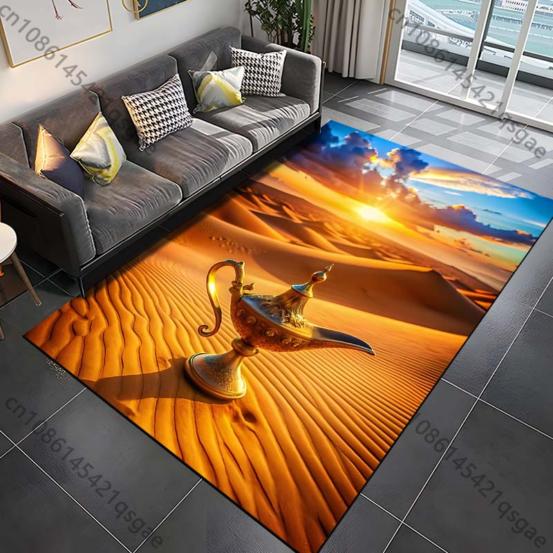 Commercial Printing Items - 3D Mysterious Magic Lamp Printed Carpet,