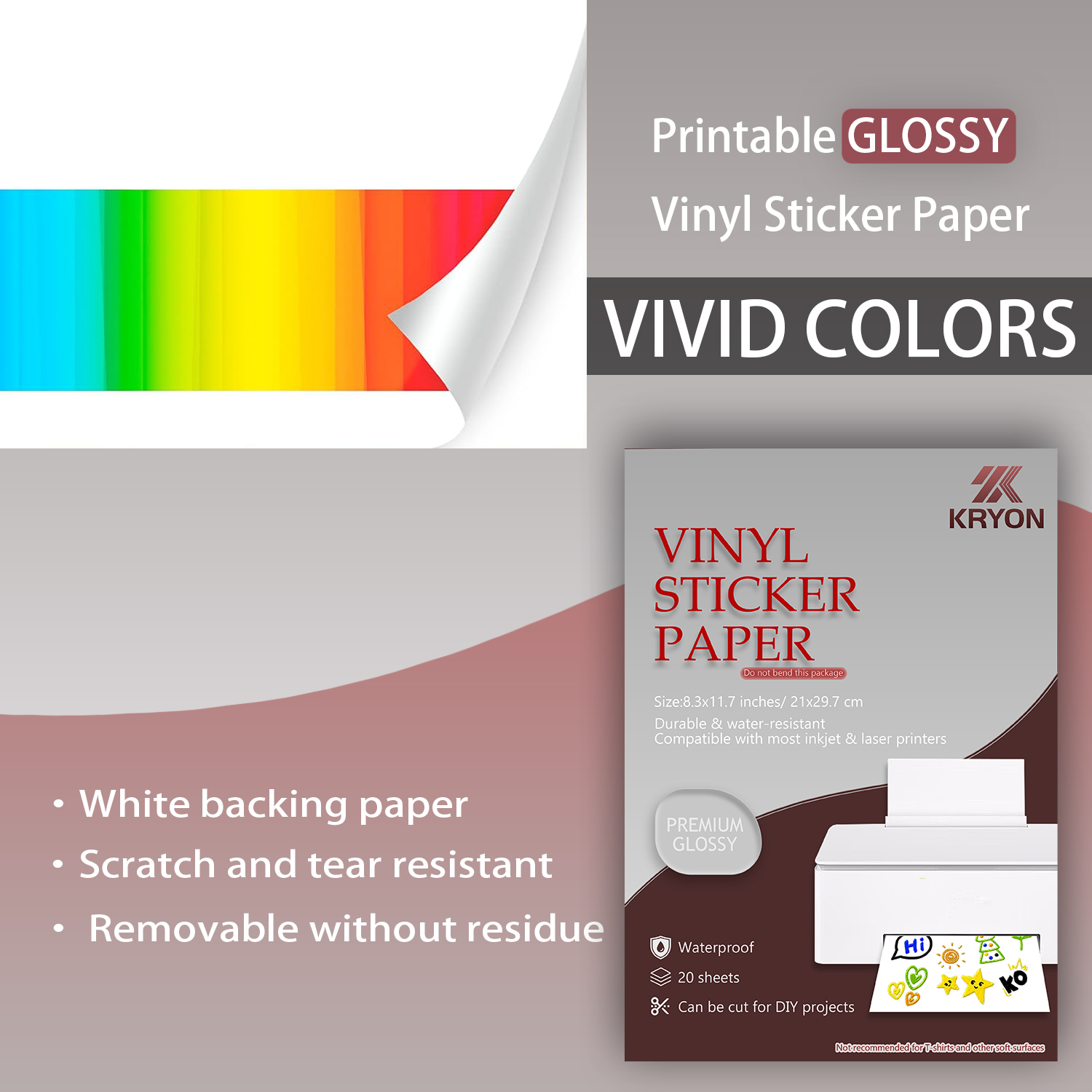 Glossy White Printable Vinyl S - Commercial Vinyl Printing avis et prix