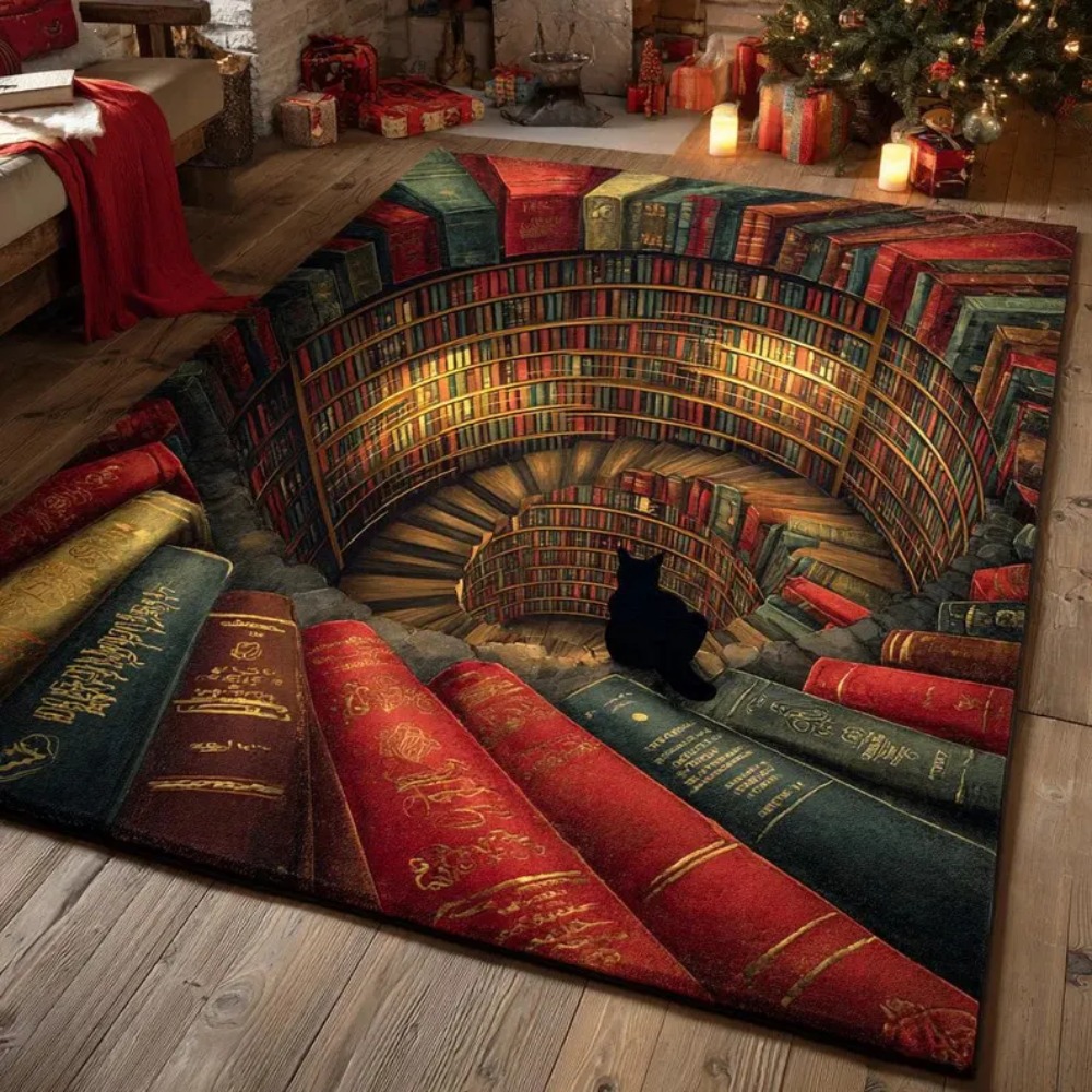 Library Books 3D Illusion Rug  - Commercial Book Printing Machines avis et prix