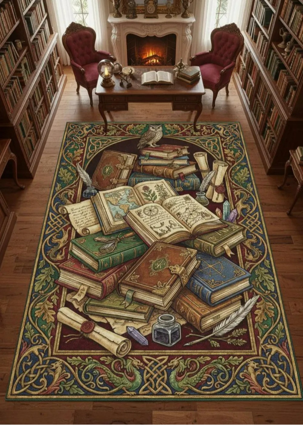 Library Books 3D Illusion Rug  - Commercial Book Printing Machines avis et prix