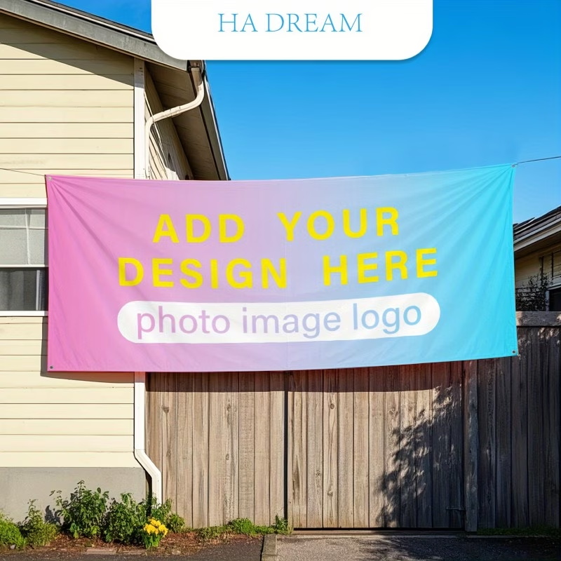 Any Size Custom Banner Flag Lo - Commercial Printing Logo avis et prix