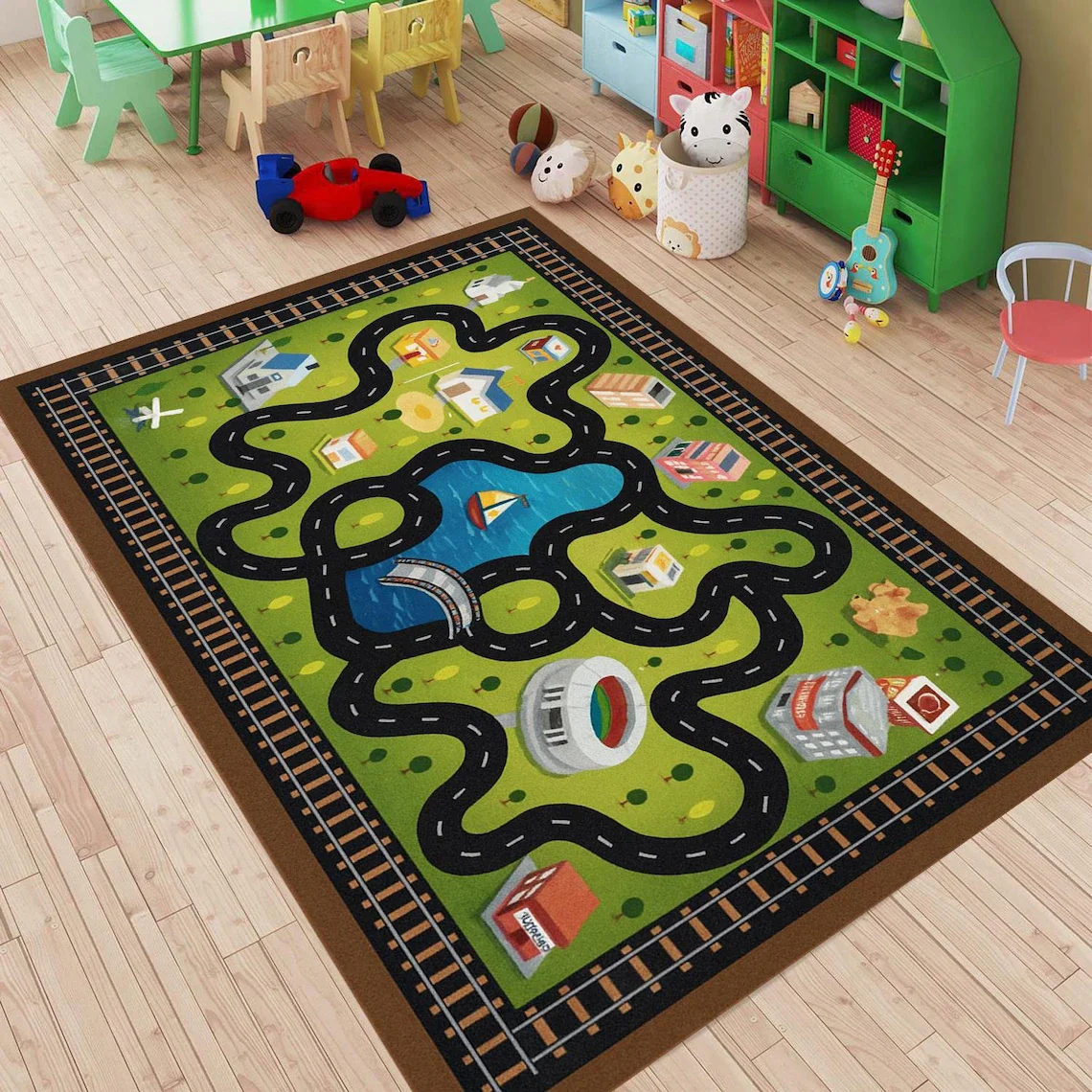 Race Track Rug Kids Playroom C - Commercial Digital Printing Machine avis et prix