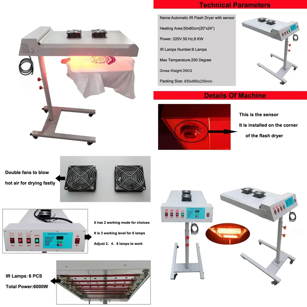 Temperature Control Flash Drye - Flash Dryer Screen Print avis et prix