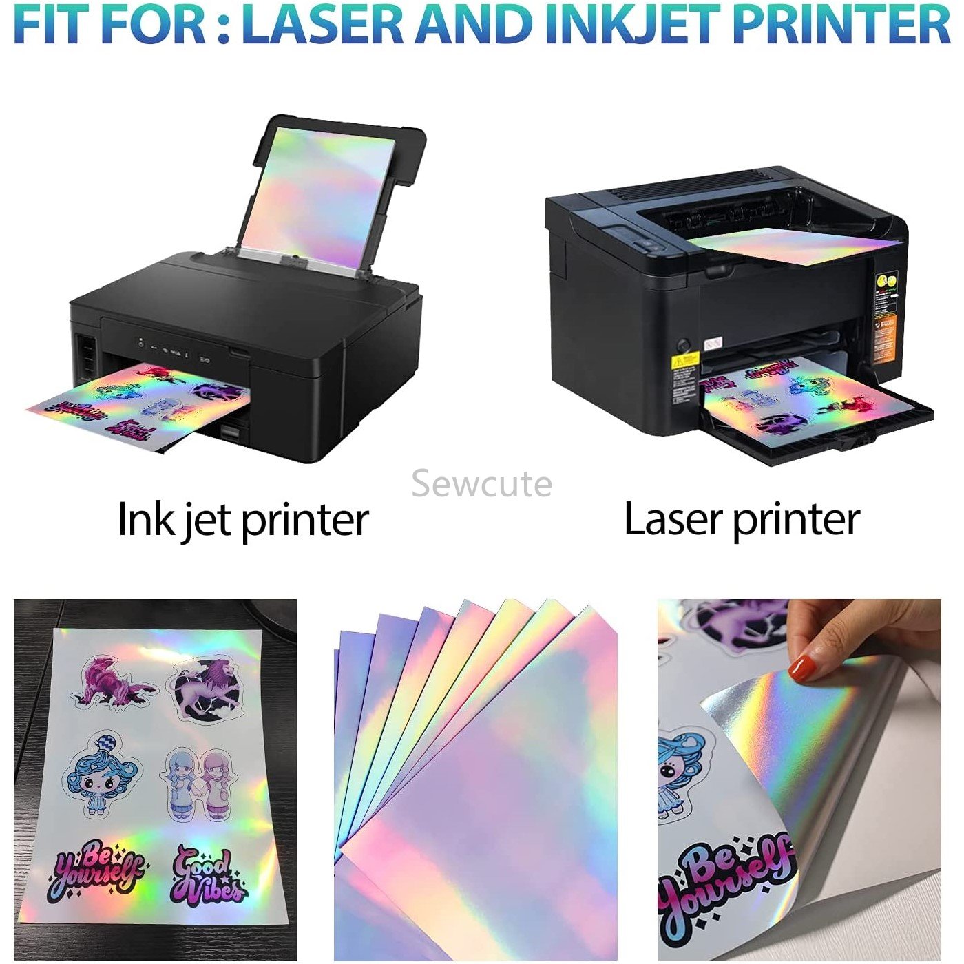 10Sheets Holographic Sticker P - Commercial Vinyl Printing avis et prix