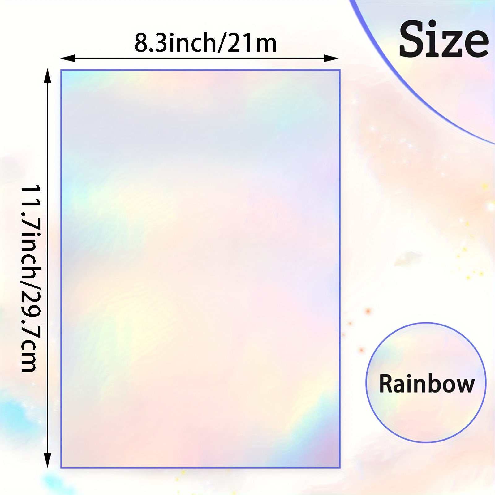 A4 Size 10 Sheets Rainbow Holo - Commercial Vinyl Printing avis et prix