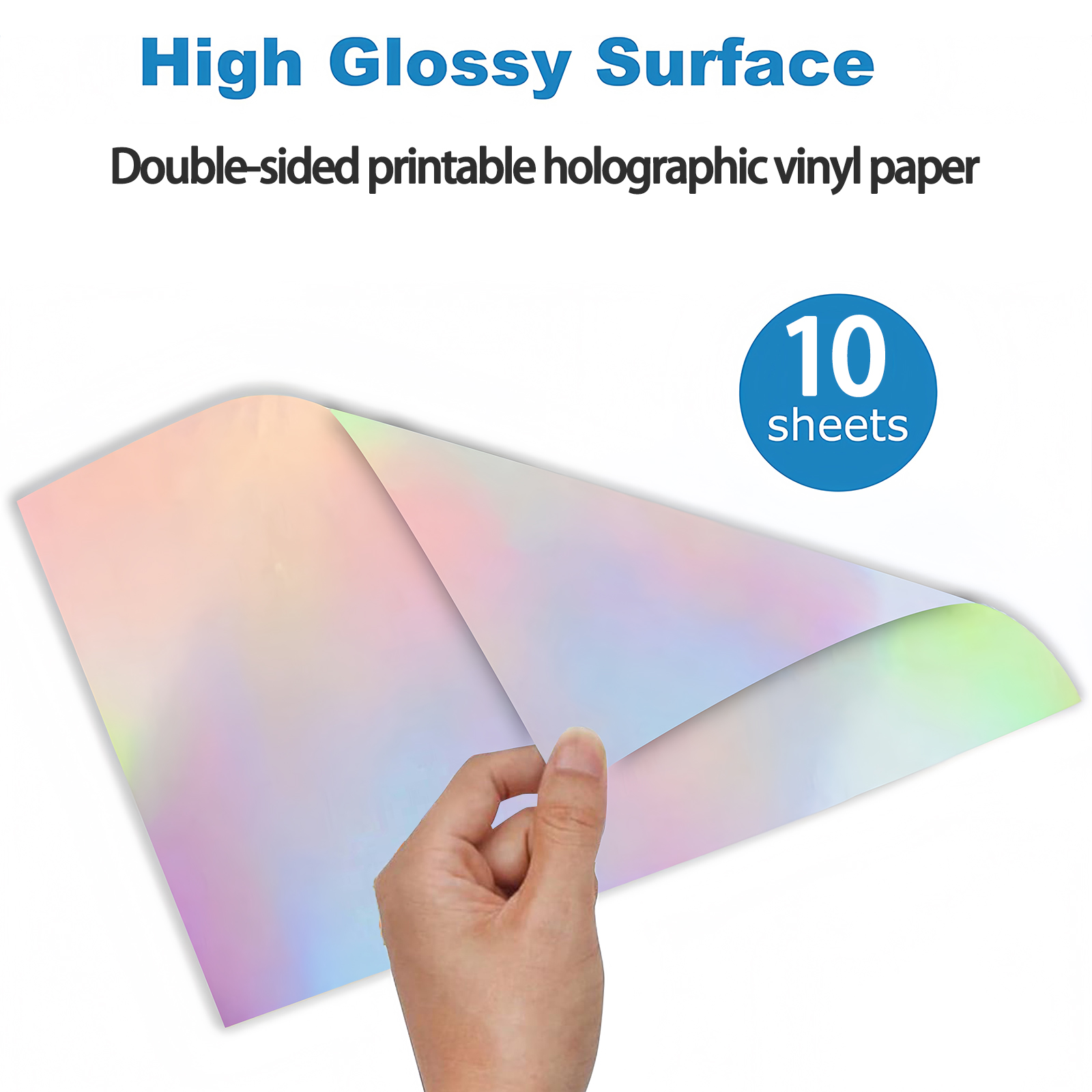 A4 Size 10 Sheets Rainbow Holo - Commercial Vinyl Printing avis et prix